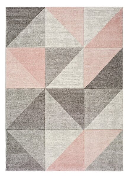 Ružovo-sivý koberec Universal Retudo Naia, 140 × 200 cm