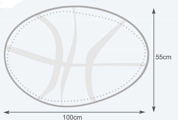 Sedací vak Basketbalová lopta ekokoža TiaHome - svetlo oranžová