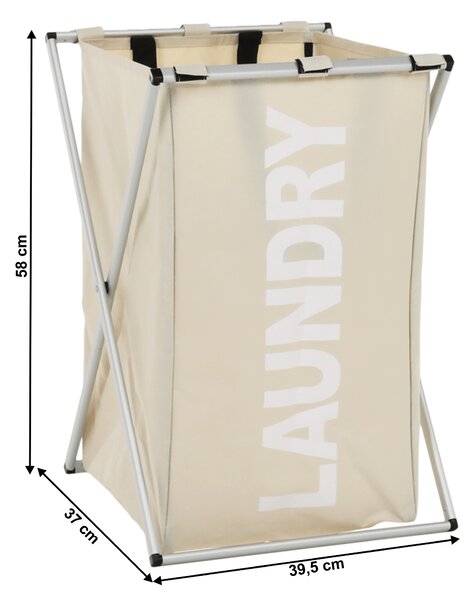Kondela Látkový kôš na bielizeň, sivobéžová, LAUNDRY TYP 1