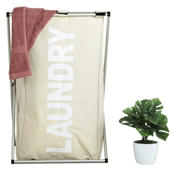 Kondela Látkový kôš na bielizeň, sivobéžová, LAUNDRY TYP 1