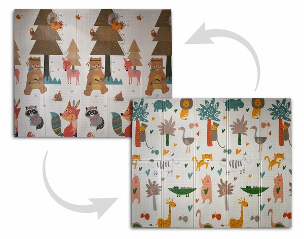 4FIZJO-KIDS Hracia podložka pre deti 197x177cm – Lesné kráľovstvo