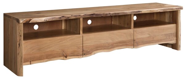 WOODLAND TV stolík 191x50 cm, prírodná, akácia