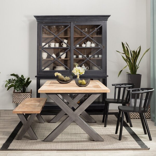 Stôl Moscal 200 x 100 x 78 black&natural