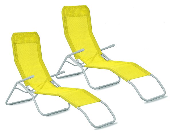 2x Záhradné lehátko Aga SIESTA Zelené