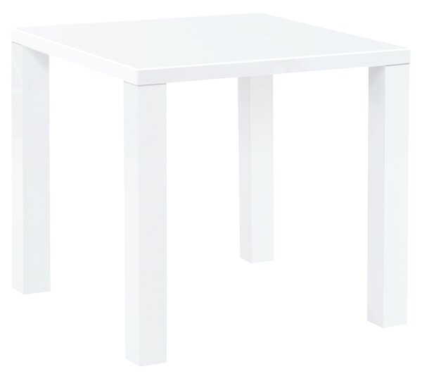 Jedálenský stôl SEBASTIAN biela vysoký lesk, 80x80 cm