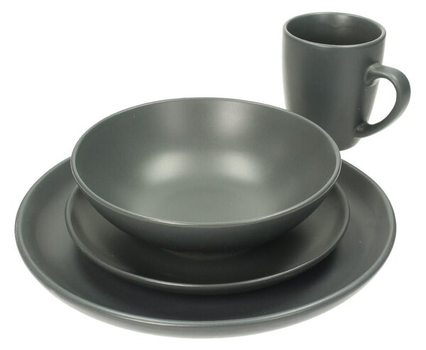 Súprava riadu Vivo Dark Grey 4/16