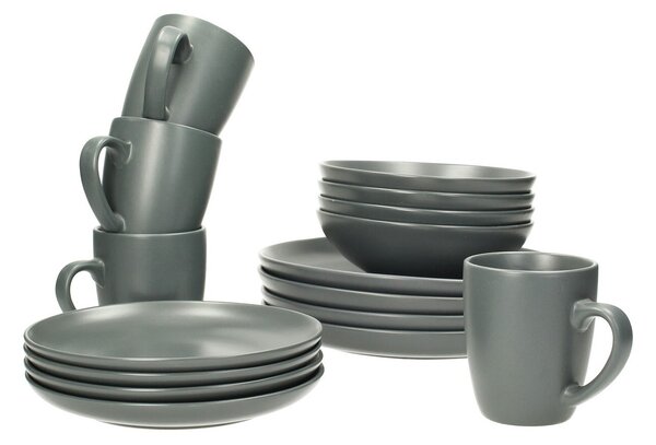 Súprava riadu Vivo Dark Grey 4/16