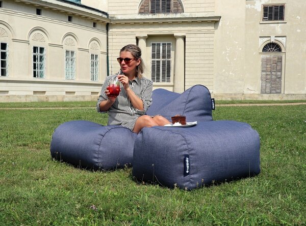 SakyPaky Podnožník outdoor sedací vak béžová