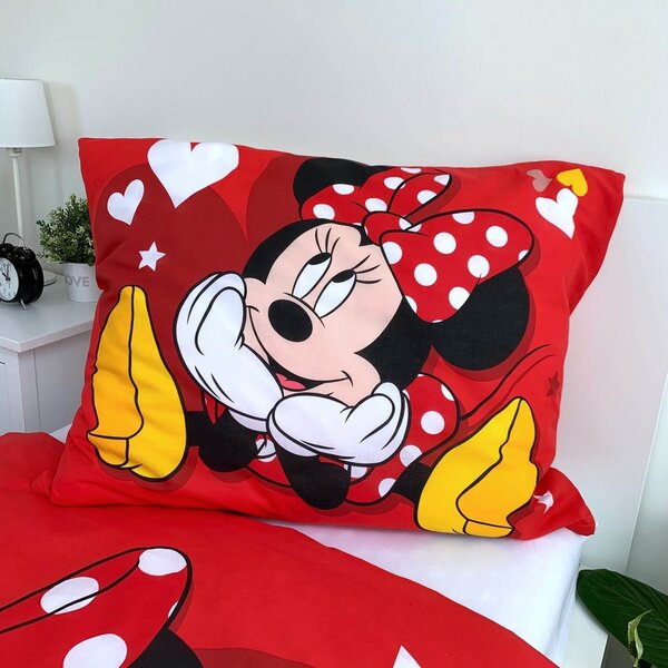 Jerry Fabrics Obliečky Minnie - Minnie - Bows and flowers | 140 x 200 cm / 70 x 90 cm
