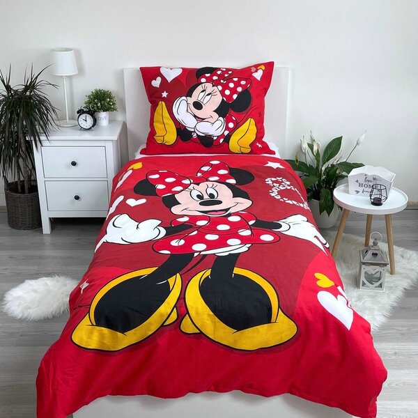 Jerry Fabrics Obliečky Minnie - Minnie - Bows and flowers | 140 x 200 cm / 70 x 90 cm