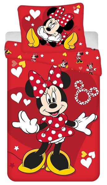 Jerry Fabrics Obliečky Minnie - Minnie - Bows and flowers | 140 x 200 cm / 70 x 90 cm