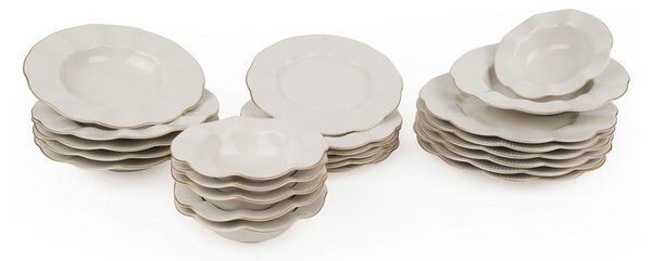 Porcelánová jedálenská súprava 24 ks pre 6 osôb Waves – Kütahya Porselen