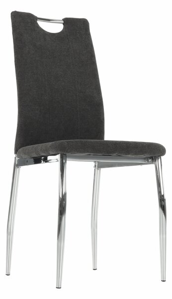 Tempo Kondela Jedálenská stolička, hnedosivá látka/chróm, OLIVA NEW