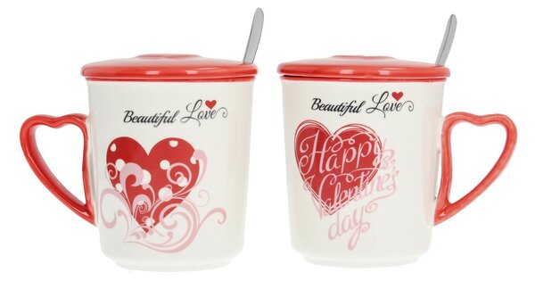 Sada hrnčekov Beautiful Love I z przykrywką 350ml
