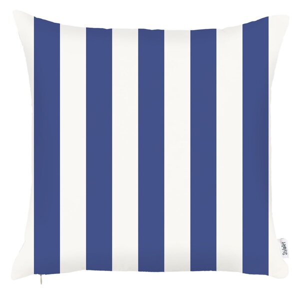 Modrá obliečka na vankúš Mike & Co. NEW YORK Sail Stripes, 43 x 43 cm
