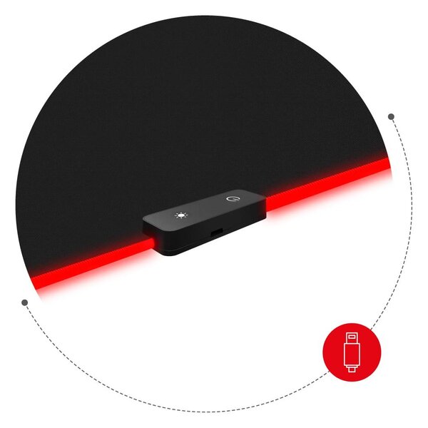 NovýNábytok.sk Podložka pod myš Drift (čierna + viacfarebná) (s LED osvetlením). Akcia -20%. Vlastná spoľahlivá doprava až k Vám domov. 1087536