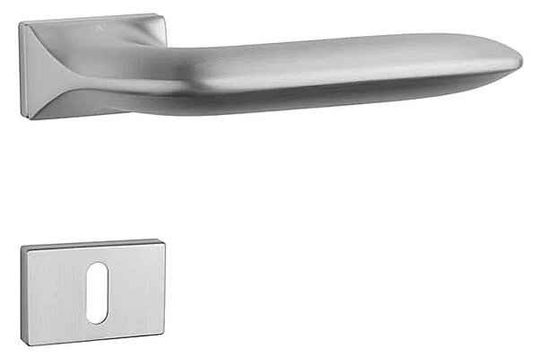 Dverové kovanie MP Gladiola - RT 7S (OCS - Chróm brúsený), kľučka-kľučka, Bez spodnej rozety, MP OCS (chróm brúsený)