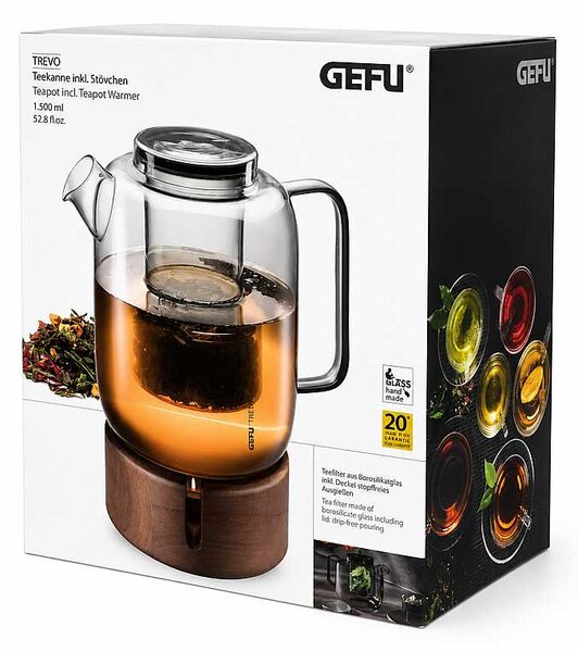 Gefu Trevio čajová kanvica s ohrievačkom 1,5 l