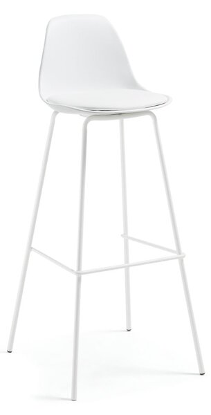 Biela barová stolička Kave Home Lysna