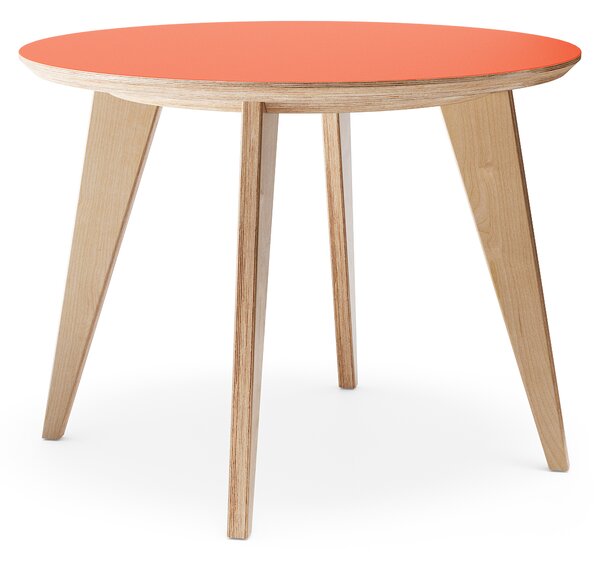 Sosone Jedálenský stôl no.4 / Ø1000 Barva: Preglejka - Oranžové Forbo