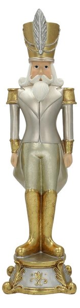 Figúrka Luskáčika 42cm silver gold