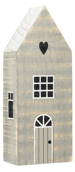 Dekorácia Snehový domček 19cm white grey