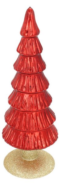 Dekorácia Červený Vianočný Stromček 28cm