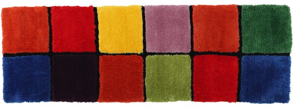 Koberec, červená/zelená/žltá/fialová, 70x210, LUDVIG TYP 4