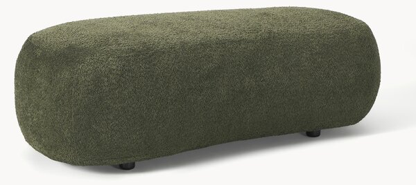 XL taburetka z plyšového buklé Alba