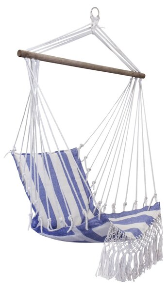 Závesné húpacie kreslo Artur Stripe Blue / Off White