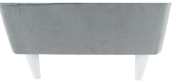 KONDELA Taburet, svetlosivá/biela, RUFINO 3 NEW