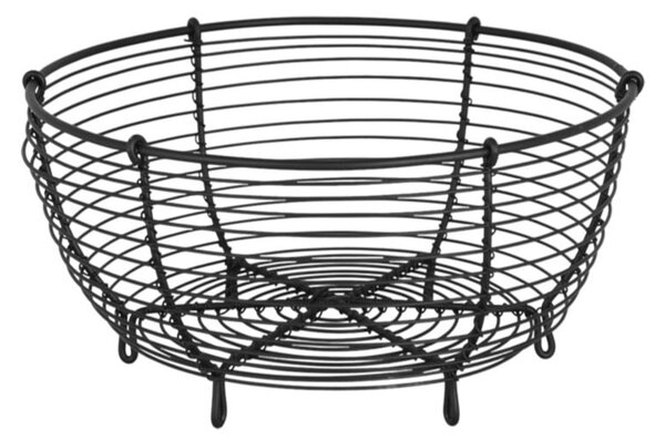 Drôtený košík Round Black Small