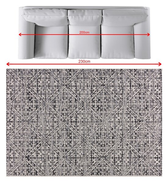Koberec Breeze beige/charcoal grey 160x230cm