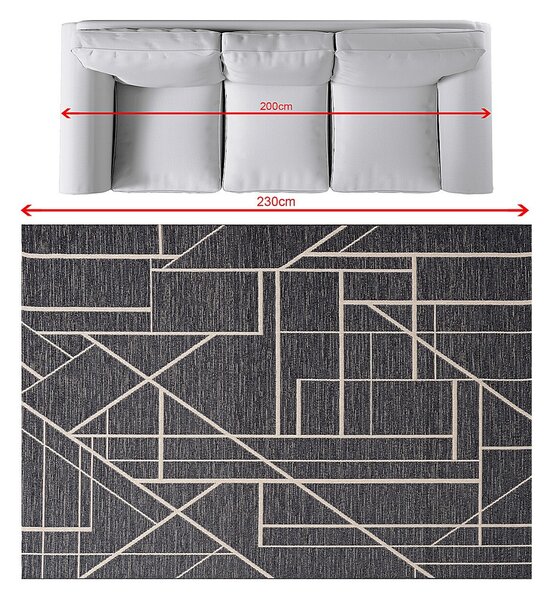 Koberec Velvet beige/petrol blue 160x230cm