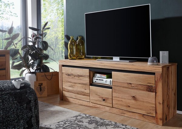 VEVEY TV stolík 155x60 cm, prírodná, dub