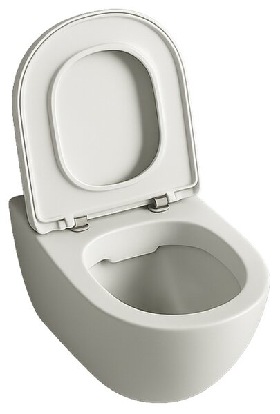 Wc misa bez okraja voľne stojaca duroplastová keramická splachovacia 49 cm