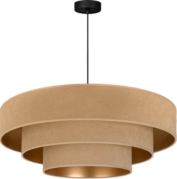 Brilagi - Závesný luster na lane LUNETA 3xE27/60W/230V, priemer 80 cm, béžová/zlatá