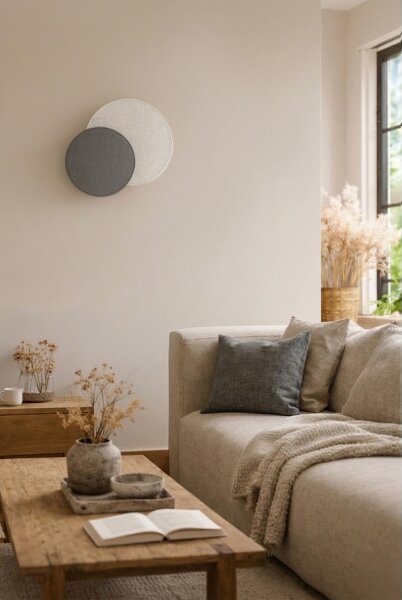 Brilagi - Nástenné svietidlo CIRCLES 1xE27/60W/230V pr. 35 cm krémové/šedé