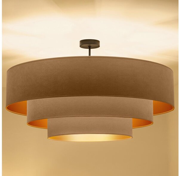 Brilagi - Prisadený luster LUNETA 3xE27/60W/230V priemer 80 cm béžová/zlatá
