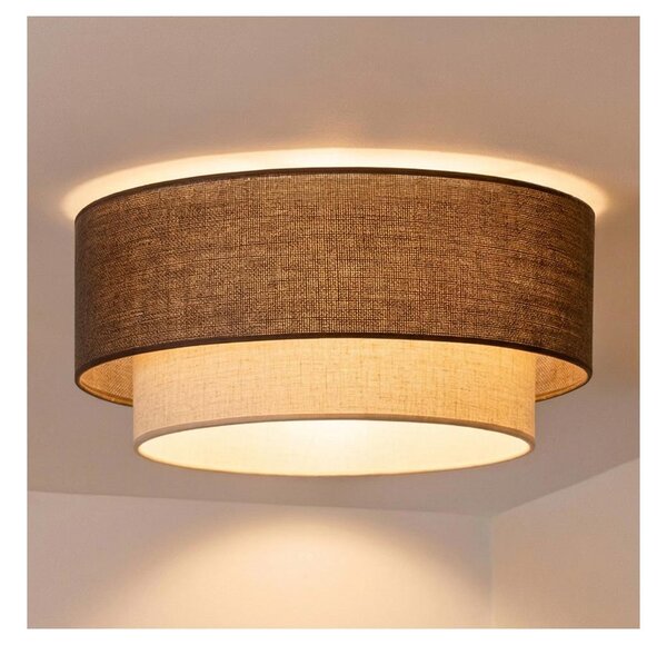 Brilagi - LED stropné svietidlo BOHO ECO 1xE27/10W/230V pr. 40 cm hnedá/krémová