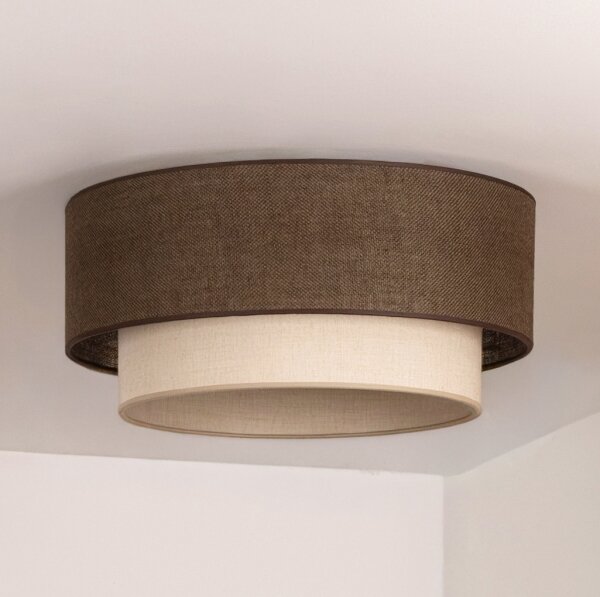 Brilagi - LED stropné svietidlo BOHO ECO 1xE27/10W/230V pr. 40 cm hnedá/krémová
