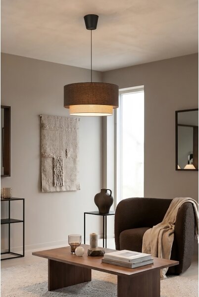 Brilagi - LED Luster na lanku BOHO ECO 1xE27/10W/230V pr. 40 cm hnedá/krémová