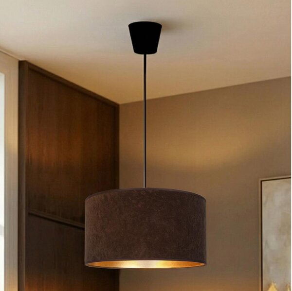 Brilagi - Luster na lanku VELVET 1xE27/60W/230V pr. 40 cm hnedá/zlatá