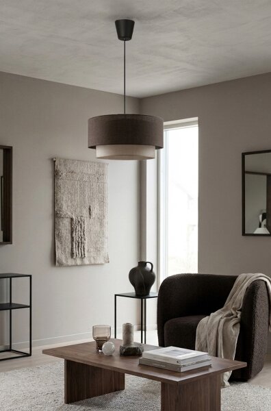 Brilagi - LED Luster na lanku BOHO ECO 1xE27/10W/230V pr. 40 cm hnedá/krémová