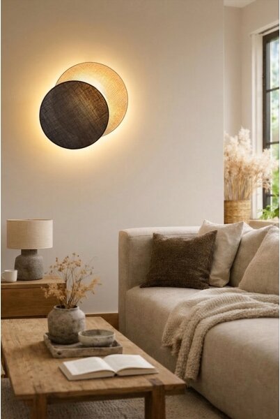 Brilagi - Nástenné svietidlo CIRCLES 1xE27/60W/230V pr. 45 cm krémová/hnedá
