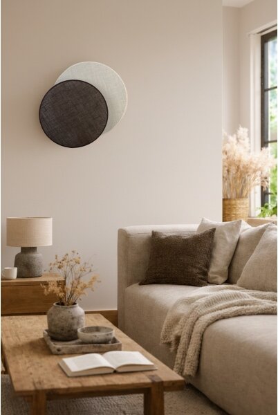 Brilagi - Nástenné svietidlo CIRCLES 1xE27/60W/230V pr. 45 cm krémová/hnedá