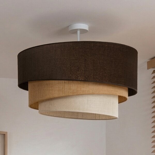 Brilagi - Prisadený luster TRIO 3xE27/60W/230V pr. 60 cm hnedá/béžová/biela