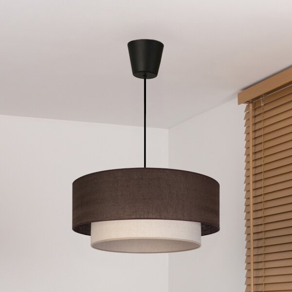 Brilagi - LED Luster na lanku BOHO ECO 1xE27/10W/230V pr. 40 cm hnedá/krémová