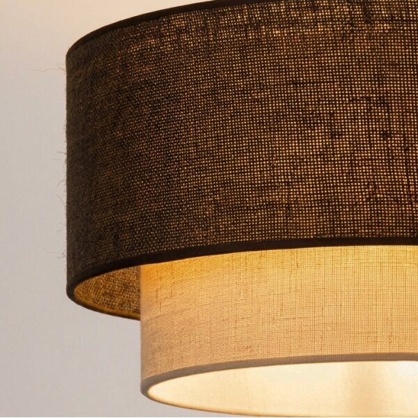 Brilagi - LED prisadený luster BOHO ECO 1xE27/10W/230V pr. 40 cm hnedá/krémová
