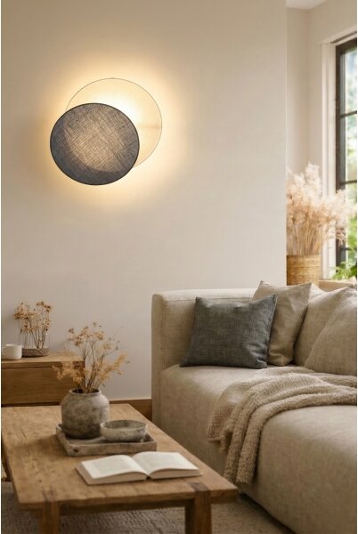 Brilagi - Nástenné svietidlo CIRCLES 1xE27/60W/230V priemer 45 cm krémové/sivé